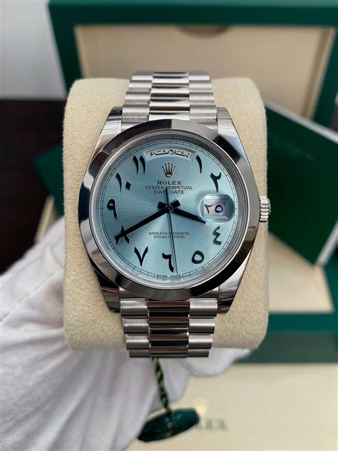 arabic dial platinum rolex|rolex arabic dial iced out.